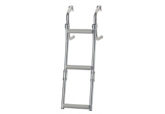 NR RVS Zwemtrap kantelbaar spiegelmontage small 2+1 treden - 565 mm