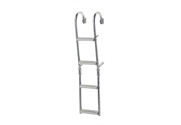 NR RVS Zwemtrap kantelbaar dekmontage small 2+2 treden - 1050 mm