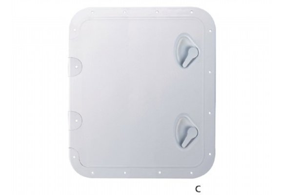 Inspectieluik 46.3x51.7cm Z/Slot Wit