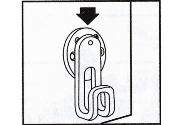 Vast bev.punt voor Store-All - wit