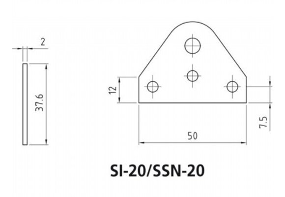 Uflex montagebeugel SI-20