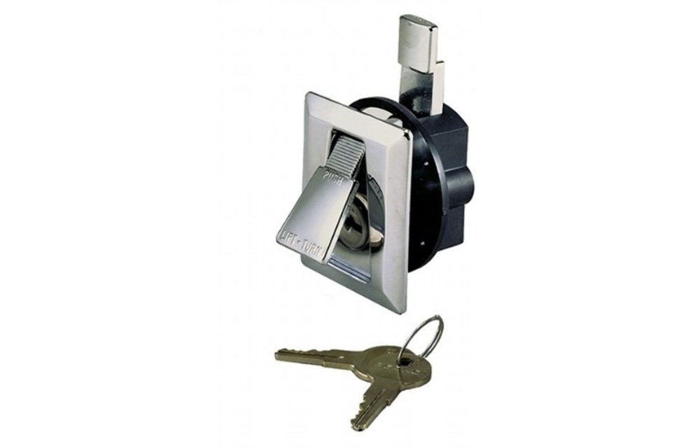 Perko Flush Lock & Latch 921 Chroom+2 Sleutels