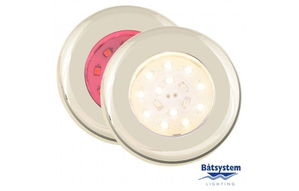 Båtsystem Nova LED Goud+sch - 8-30V-2W - Wit/Rood licht - Helder