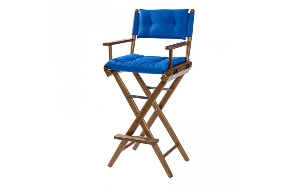 Hoge regisseursstoel I | Kobalt Blauw deluxe