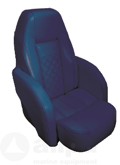 Allpa Stuurstoel model Race Pro Flip-Up  donkerblauw met witte stiksels