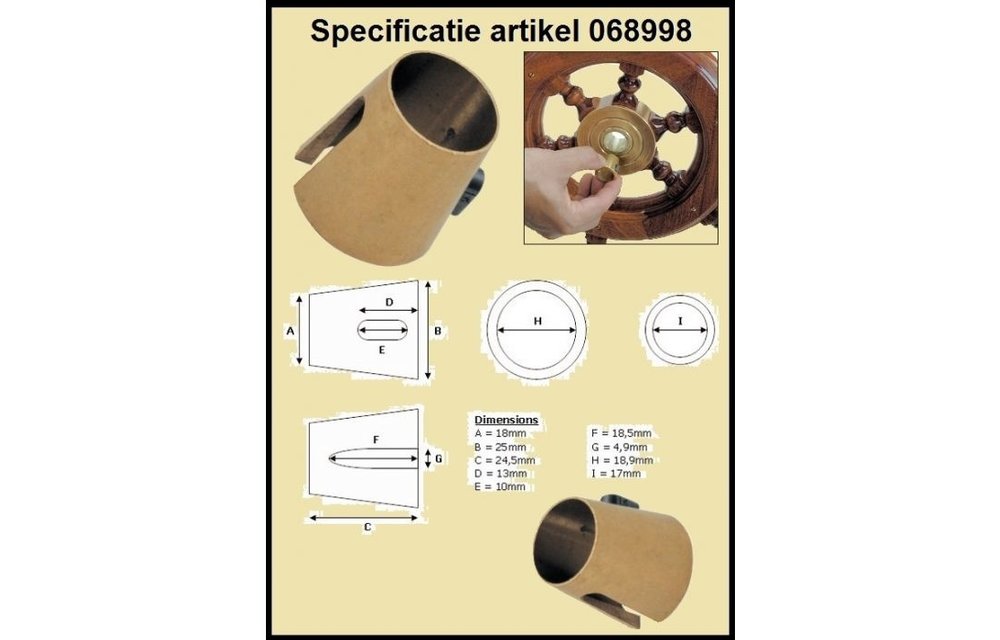 Allpa Conusadapter voor stuurwiel (verloopconus)