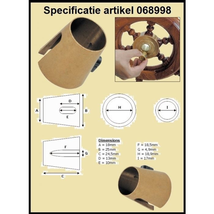 Allpa Conusadapter voor stuurwiel (verloopconus)