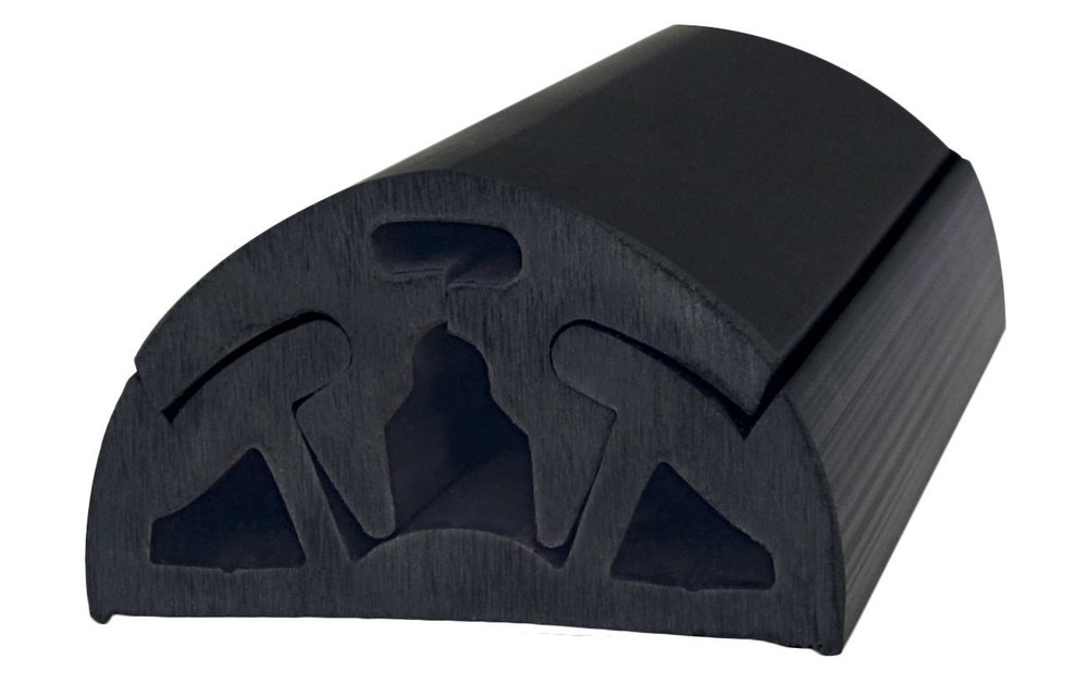 Allpa PVC stootlijst "BINO"  B=90mm  zwart (min. order 12m)