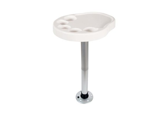 Allpa Volkunststof tafelblad set Palm (450x390mm) met poot (H=685mm) en voet