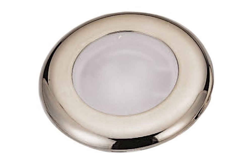 Allpa Kunststof LED-Plafondlamp met chromen ring inbouw 12-24V/1 8W