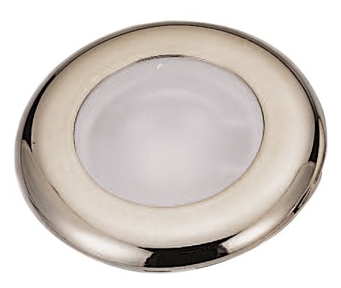 Allpa Kunststof LED-Plafondlamp met chromen ring  inbouw  12-24V/1 8W
