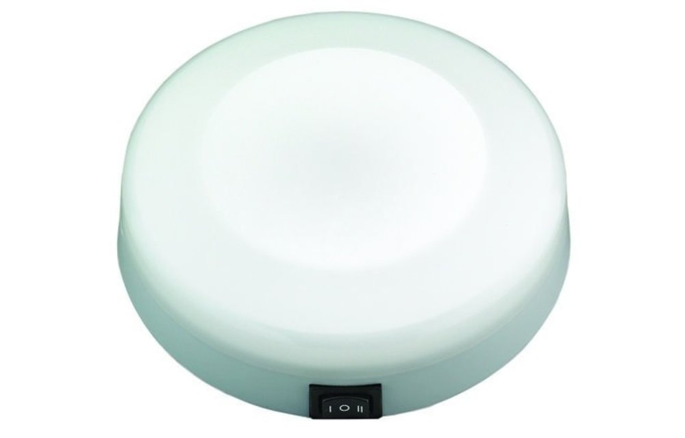 Allpa Kunststof LED-plafondlamp opbouw 12V/1W LED 5Ø H=40mm warm white