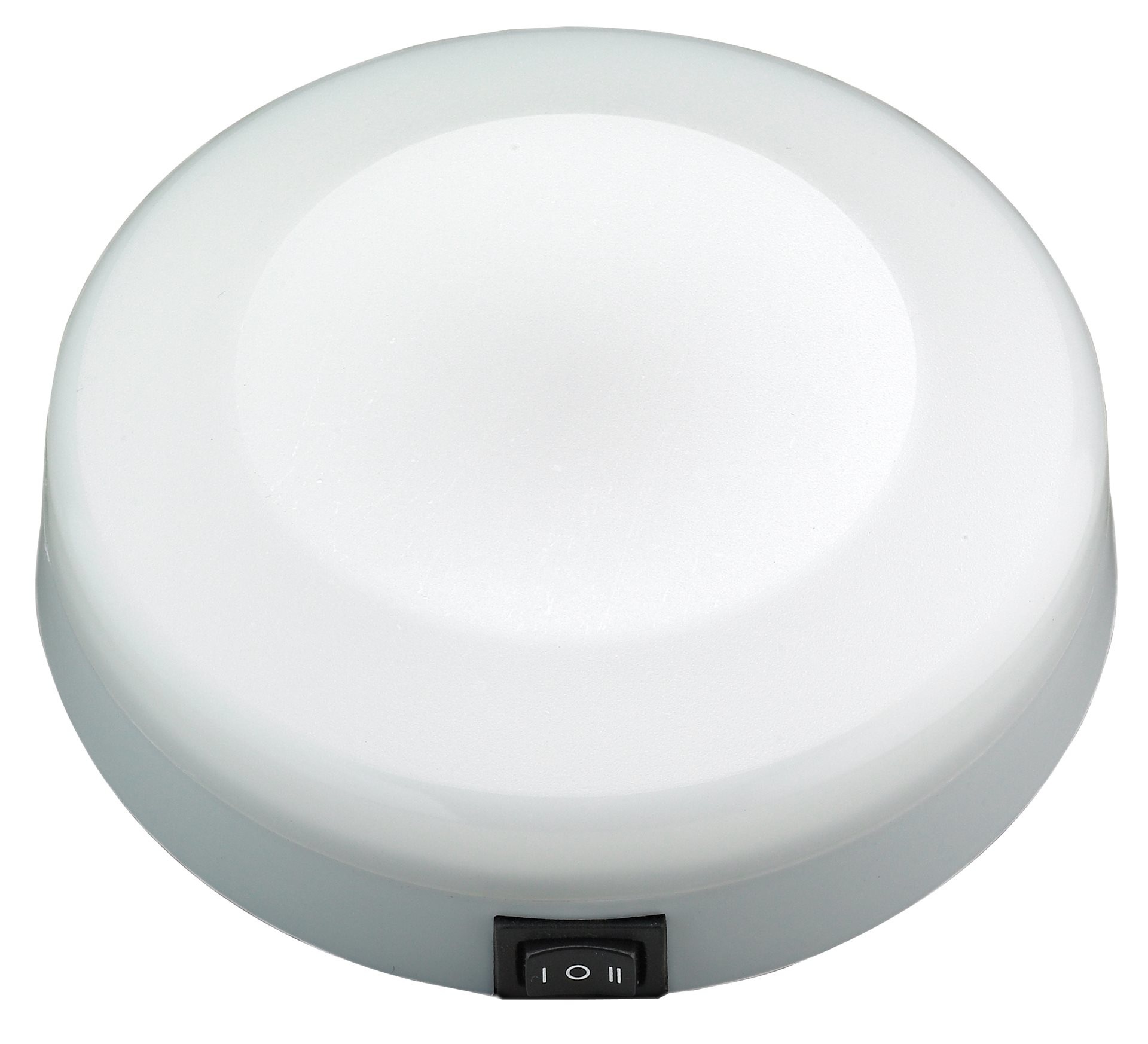 Allpa Kunststof LED-plafondlamp opbouw 12V/1W LED 5Ø H=40mm warm white