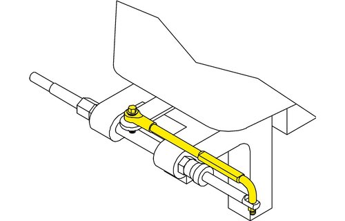 Aansluiting buitenboordmotor