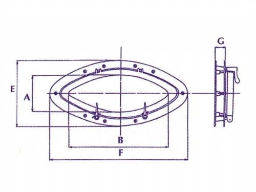 Ovale Patrijspoort - Messing Verchroomd