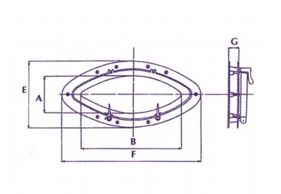 Ovale Patrijspoort - Messing Gepolijst