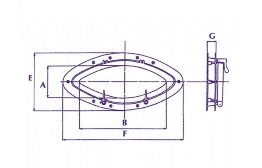 Ovale Patrijspoort - Messing Verchroomd