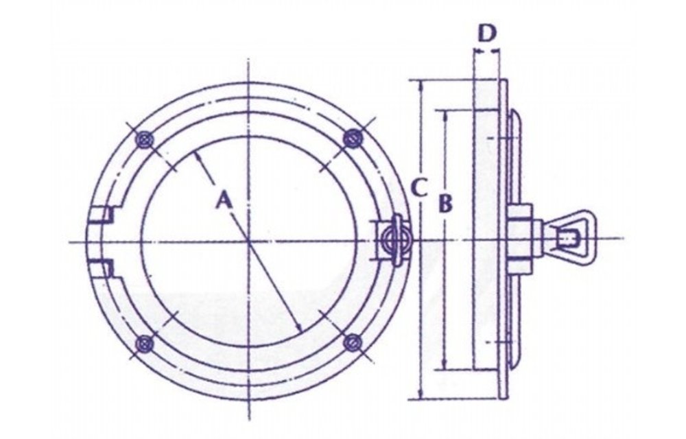 Ronde Lichtrand 100mm - Messing Verchroomd