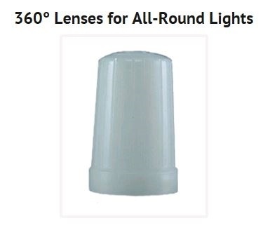 Perko 360º lens wit insteektoplicht