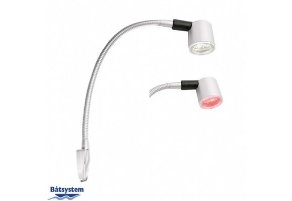 Båtsystem Kurs - matzilver - 330mm - LED wit/rood - 12V-1 -3W