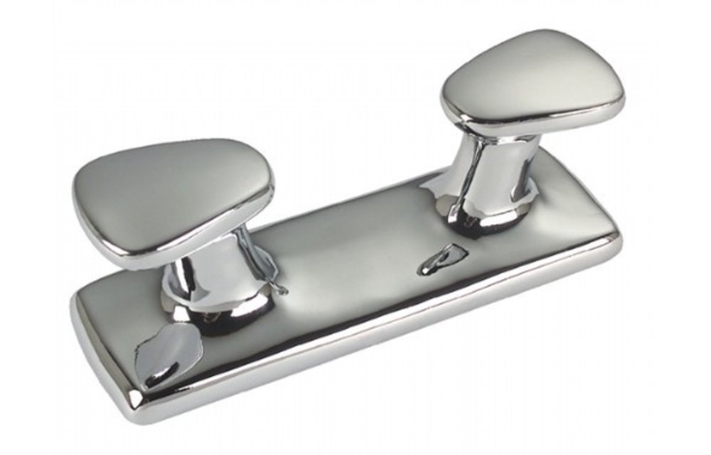 Dubbele Bolder - Messing Verchroomd - L=160