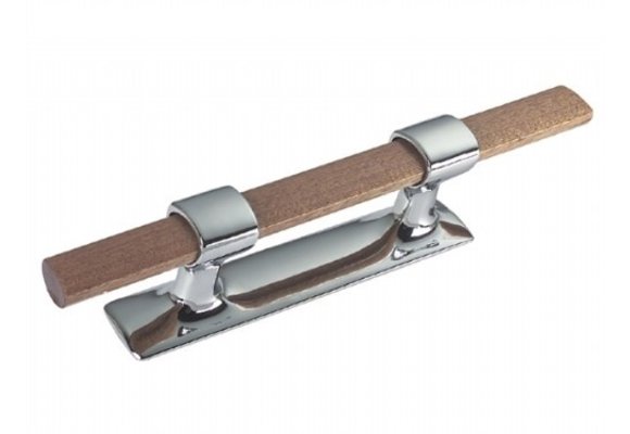 Kikker - Messing Verchroomd+Hout - 222x43mm