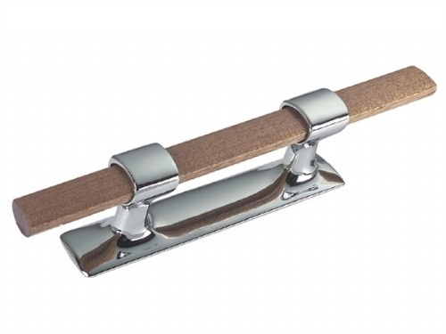 Kikker - Messing Verchroomd+Hout - 320x67mm