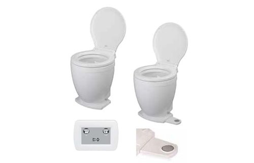 Jabsco LITE FLUSH elektrisch toilet 24Volt met 2-knops bedieningspaneel (58500-1024)