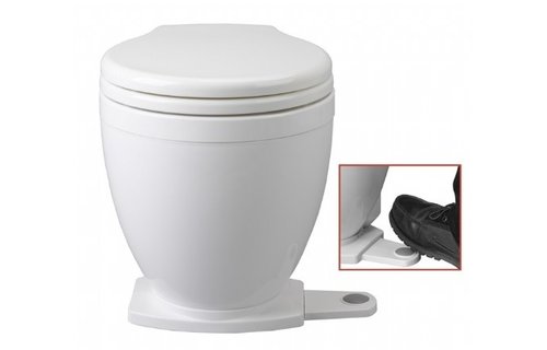 Jabsco LITE FLUSH elektrisch  toilet 24V met voetschakelaar bediening (58500-0024)