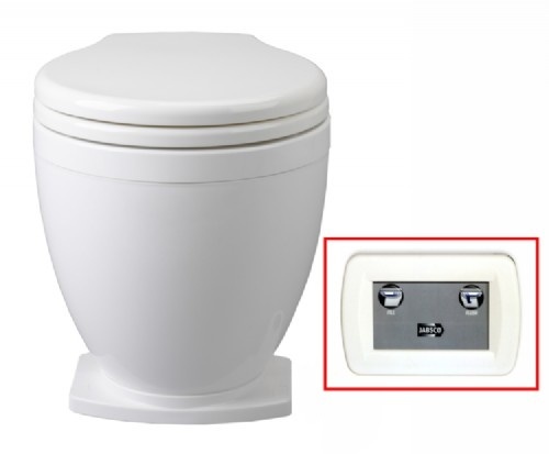 Jabsco LITE FLUSH elektr.isch toilet 12Volt met 2-knops bedieningspaneel (58500-1012)