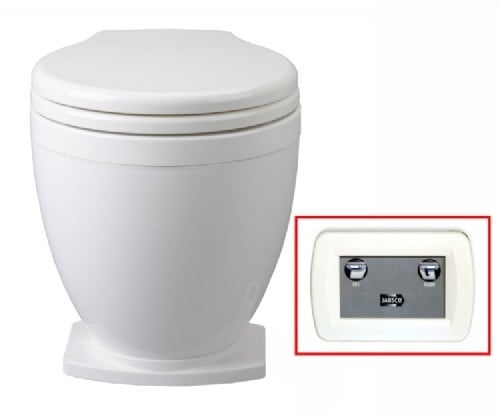 Jabsco LITE FLUSH elektr.isch toilet 12Volt met 2-knops bedieningspaneel (58500-1012)