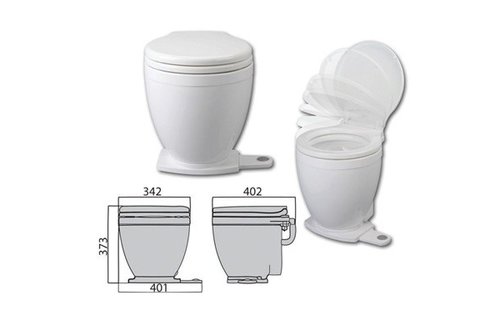 Jabsco LITE FLUSH elektr.isch toilet 12Volt met 2-knops bedieningspaneel (58500-1012)