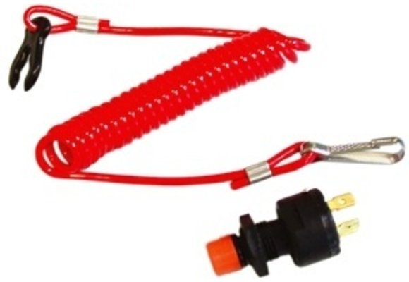 Allpa Noodstopschakelaar compleet met spiraalsnoer voor in- & outboards