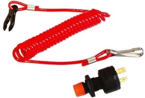 Allpa Noodstopschakelaar compleet met spiraalsnoer voor in- & outboards