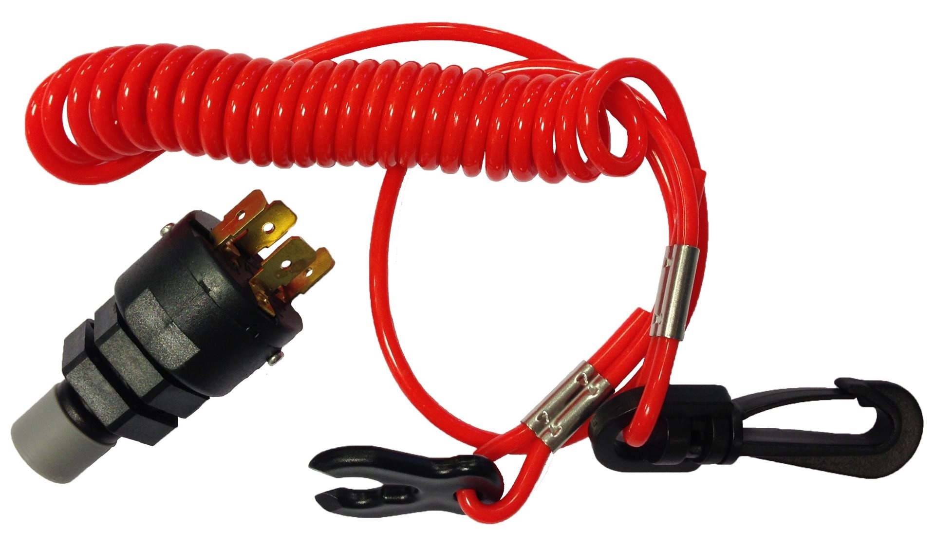 Allpa Noodstopschakelaar compleet met spiraalsnoer  voor in- & outboards