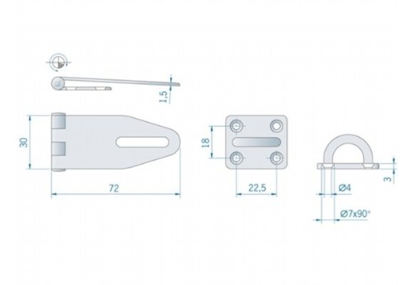 Overval Extra Zwaar 72 X 30 Rvs