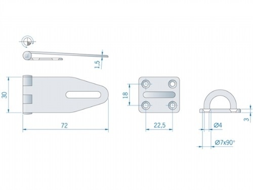 Overval Extra Zwaar 72 X 30 Rvs