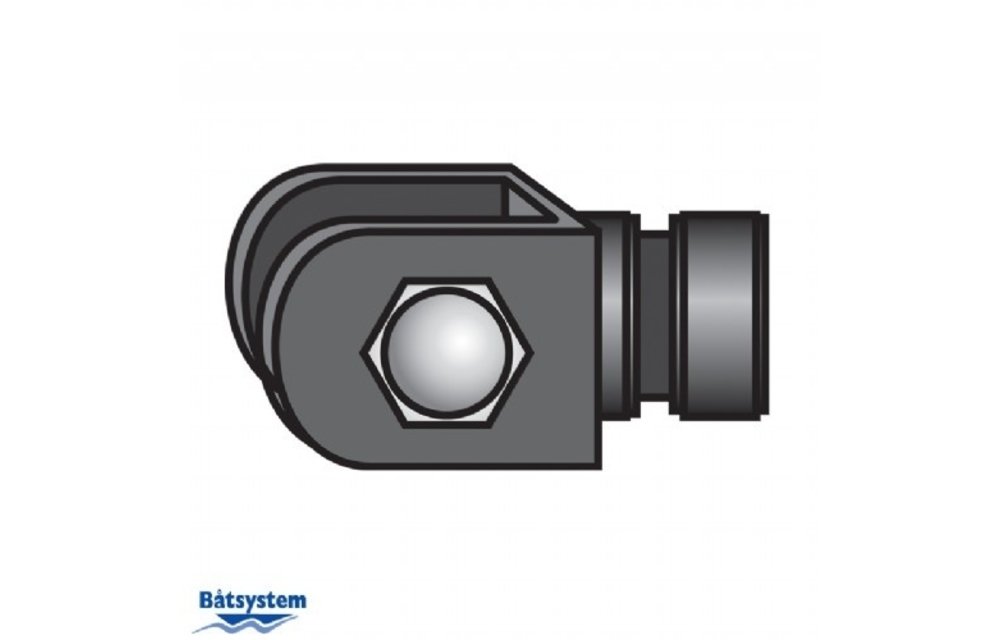 Båtsystem Two-pronged end fittning with bolt