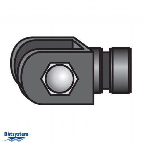Båtsystem Two-pronged end fittning with bolt