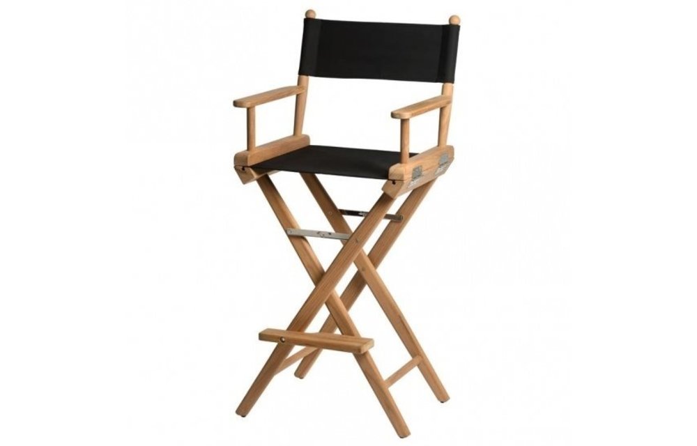 Hoge regisseursstoel | Zwart canvas