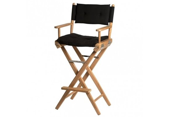 Hoge regisseursstoel I |Zwart canvas