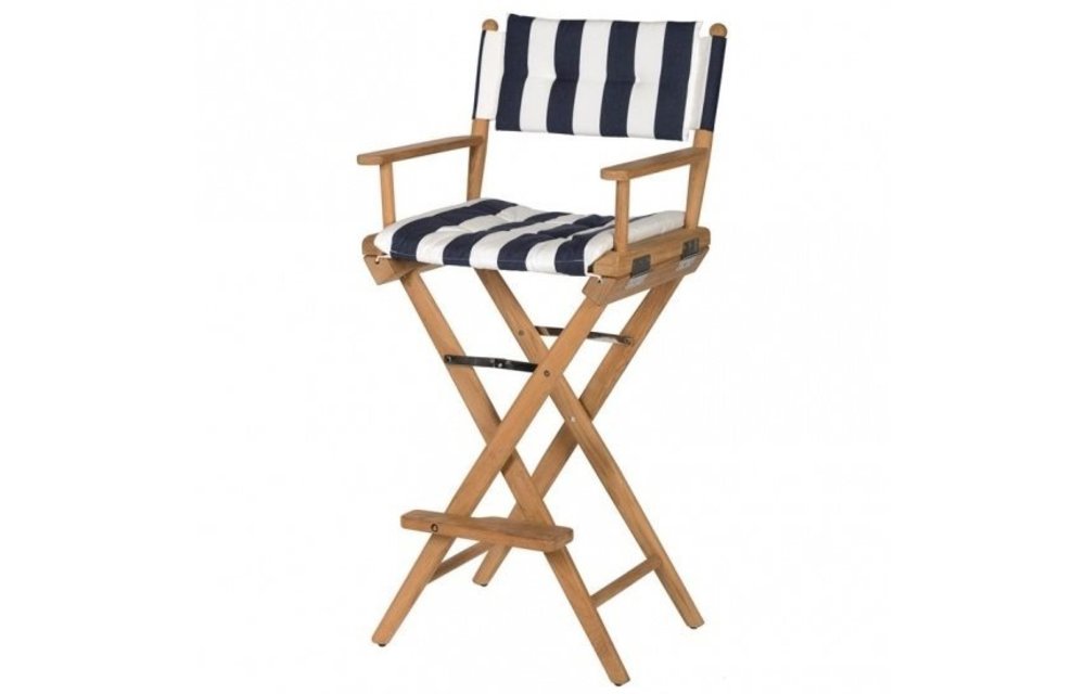 Hoge regisseursstoel | Navy/White