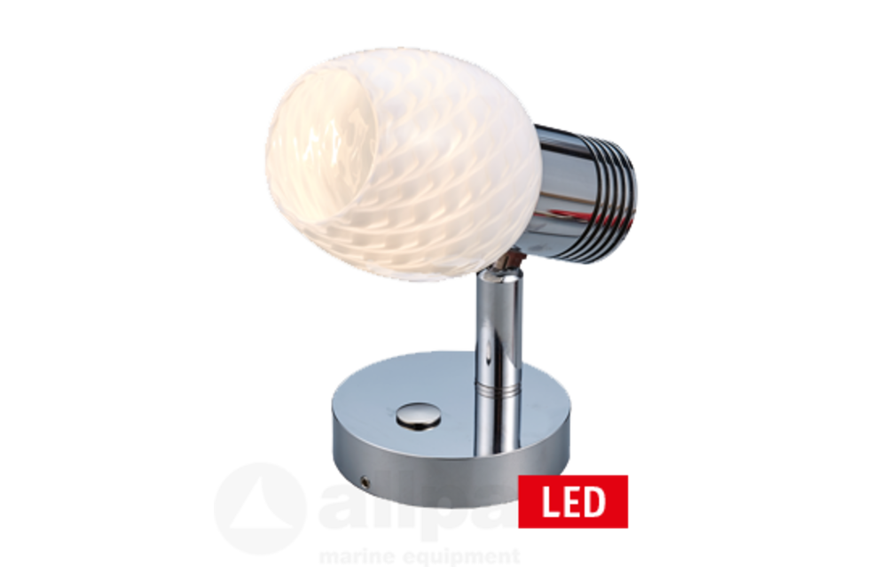 LED Wand-Leeslamp 10-30V; Alum.; dimbaar met schakelaar