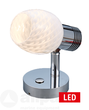 LED Wand-Leeslamp 10-30V; Alum.; dimbaar met schakelaar