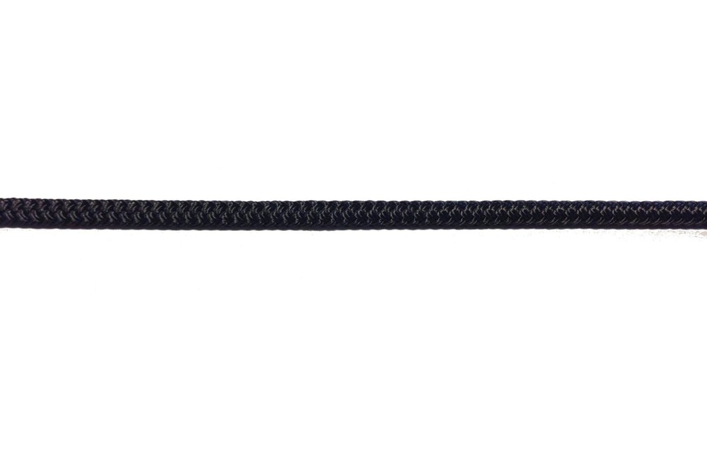 Allpa 16-Voudig gevlochten landvast met handgemaakte oogsplits 14mm zwart L=12Mtr