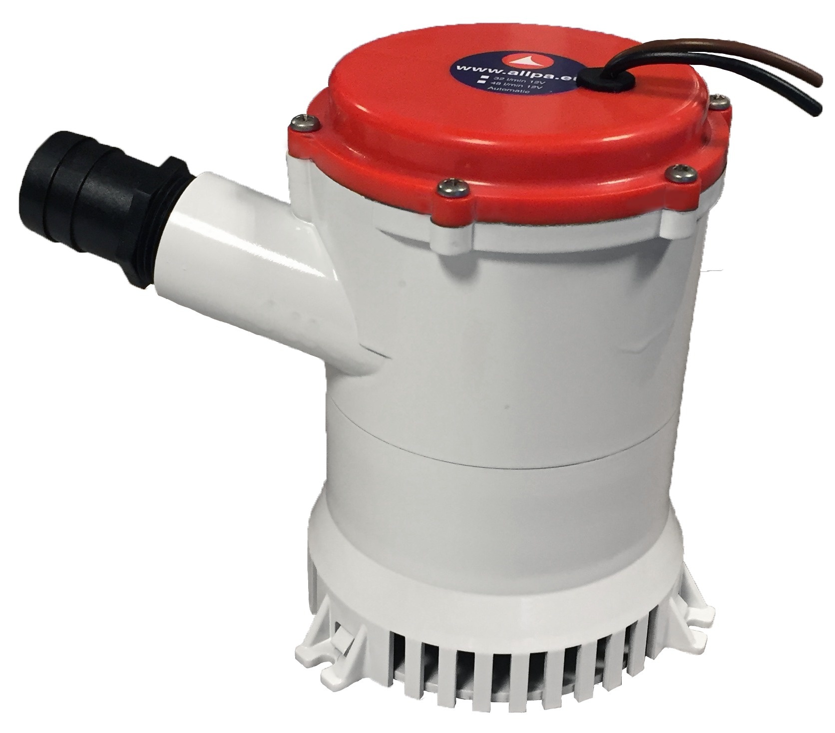 Allpa Heavy Duty bilgepomp 135l/min 12V 9.0A Ø 32+38mm-slangaansluiting