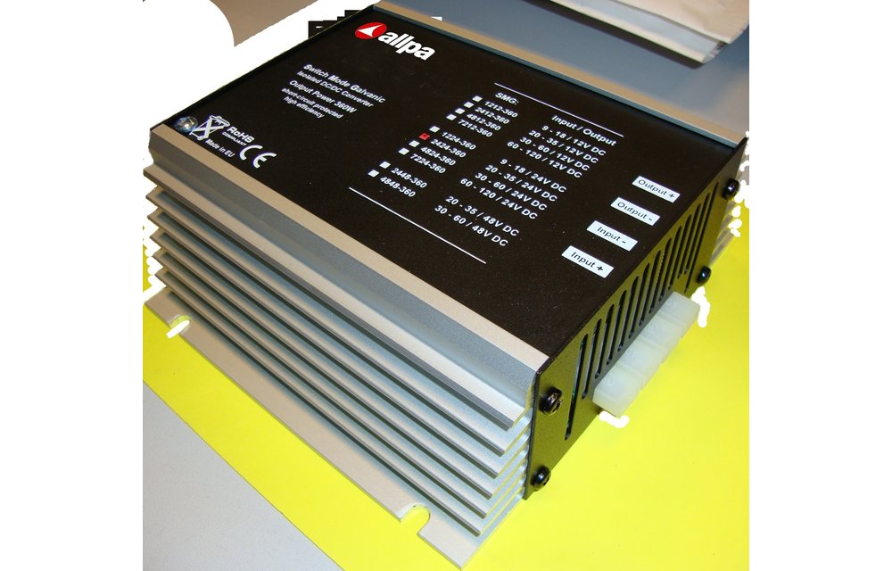 Allpa DC/DC Omvormer model SMG-2424-200 20-35V -->24V 7 5A 200W met isolatie