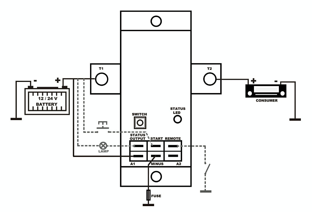 Allpa Battery Guard model BG-18 12 / 24V max. belasting 18-25A piekstroom 75A@12V