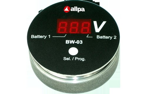 Allpa Battery watch monitor model UBA  3 hoofdprogramma's met buzzer & alarmcontact  Ø45mm
