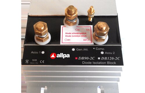 Allpa Battery watch monitor model BW-02  7-32V  Ø35mm  3-way monitoring met alarm